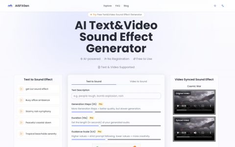 AISFXGEN 免费文本视频音效生成工具：让创作更简单