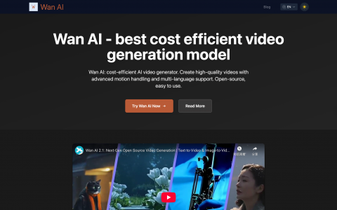 Wan AI: cost-efficient AI video generator. Create high-quality videos with advanced motion handling and multi-language support. Open-source, easy to use.