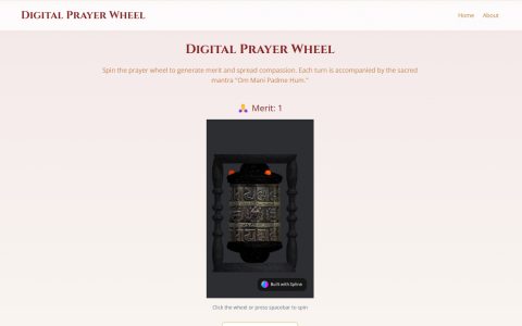 PrayerWheel.online – 旋转数字转经轮，获得平静与正念