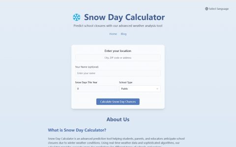 SnowDay Online：学校停课预测