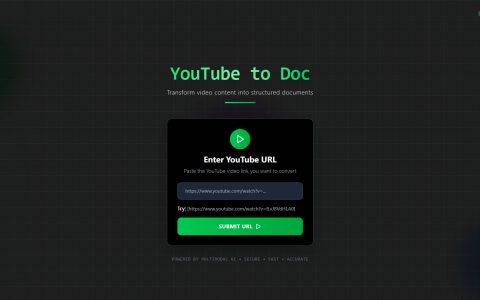 Y2Doc：视频生成结构化笔记的AI工具