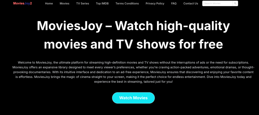 Watch high-quality movies and TV shows for free