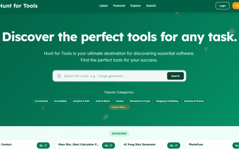 Hunt for Tools-AI工具发布平台