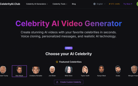 Celebrity AI-在几分钟内生成超逼真的 AI 视频和配音