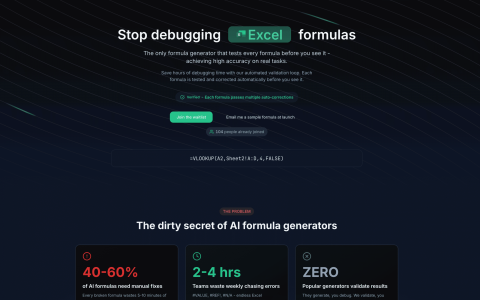 AskFormulas-AI 生成 Excel 的计算公式
