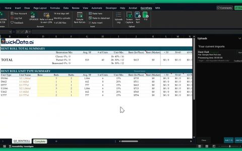 QuickData.ai-用于自动提取多户住宅房地产数据的Excel插件