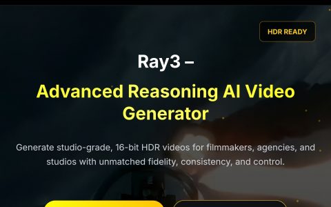 Ray3 AI VIDEO GENERATOR-全球首款专为专业创作者打造的基于推理的 AI 视频模型