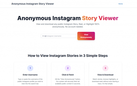 ByViewer 是一款匿名 Instagram 快拍查看器，让您无需登录即可查看和下载公开快拍、Reel 和精彩片段。您将保持隐身状态——不留痕迹，无需注册。