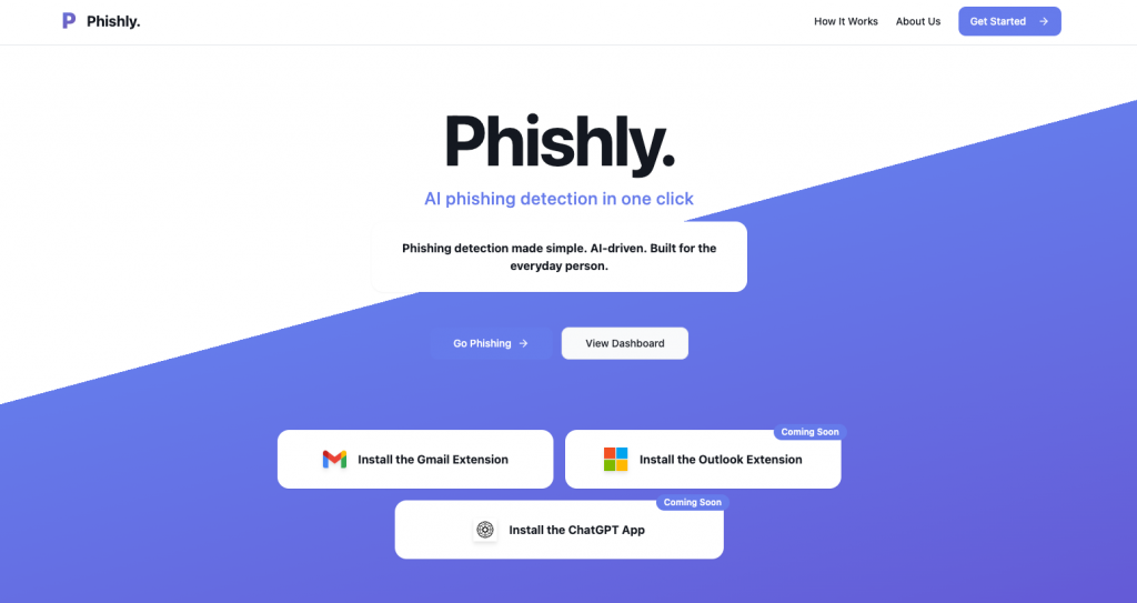 Phishly-一个基于AI的钓鱼检测平台，作为Gmail的Chrome扩展和Web工具提供