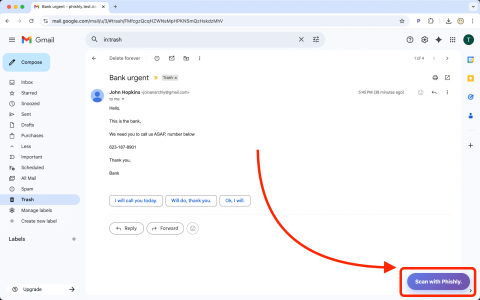 Phishly-一个基于AI的钓鱼检测平台，作为Gmail的Chrome扩展和Web工具提供