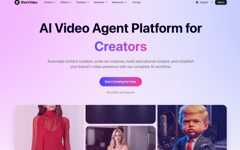 ShortVideo AI's "AI UGC Video" feature