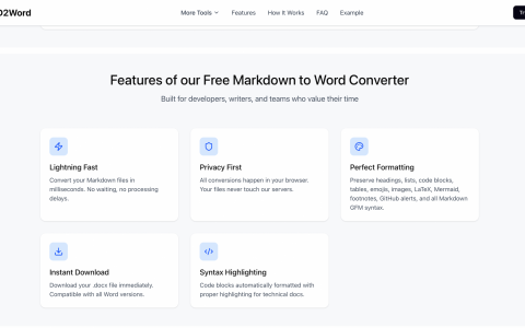 Markdown to Word：一个专注 Markdown 转换的实用在线工具