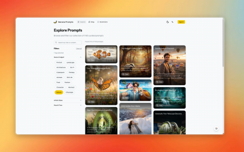 bananaprompts.fun website screenshot
