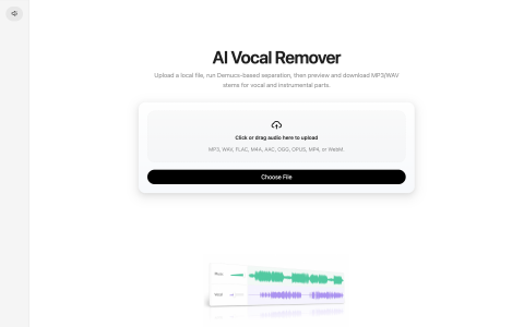 我做了一个更聚焦的小工具：AI Vocal Remover