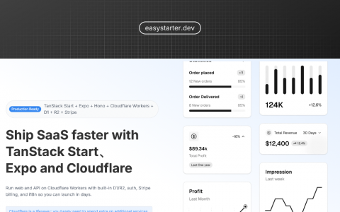 EasyStarter：月费 $0 起步的全栈 SaaS 模板，Web / iOS / Android 一次给齐
