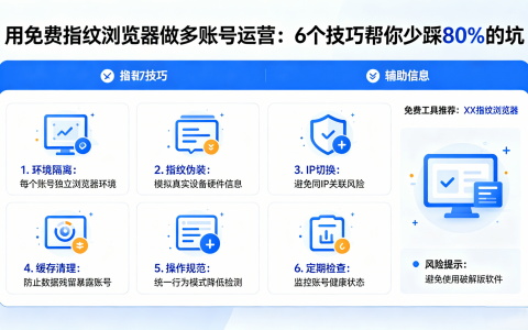 用免费指纹浏览器做多账号运营，这6个操作习惯才是账号安全的关键