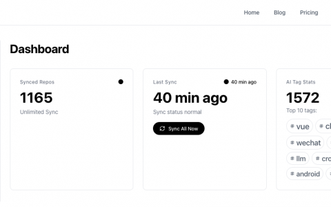 备份、整理、重新发现你曾点赞过的每一个 GitHub 仓库