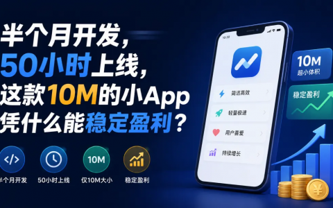 独立开发前线｜半个月开发，50小时上线，这款10M的小App凭什么能稳定盈利？
