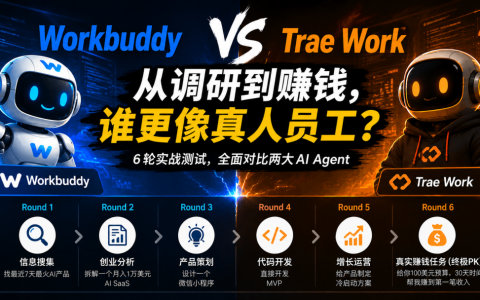 Workbuddy VS Trae Work：从调研到赚钱，谁更像真人员工？