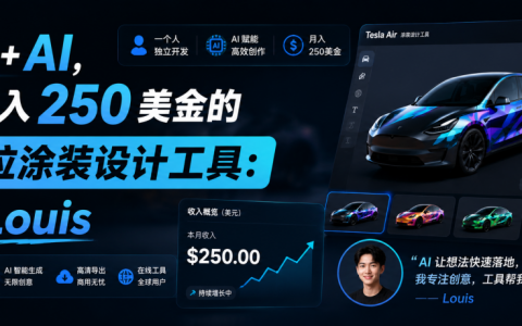 一个人+AI，做出月入250美金的特斯拉涂装设计工具：专访 Louis