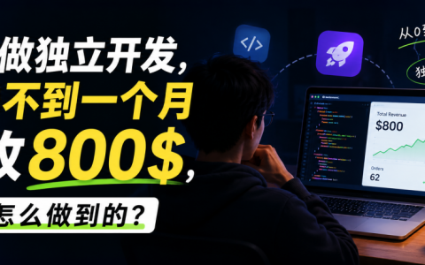 副业做独立开发，上线不到一个月营收800$，他是怎么做到的？