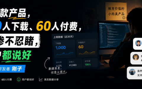 我做了款产品，1000人下载、60人付费，数据惨不忍睹，但用户都说好｜专访独立开发者刚子